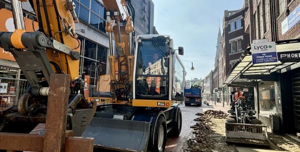 werkzaamheden Rechtestraat (15 augustus 2024)