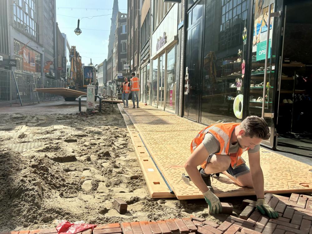 Werkzaamheden Rechtestraat op 15 augustus 2024